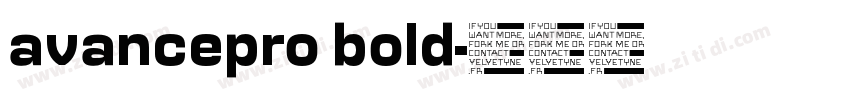 avancepro bold字体转换